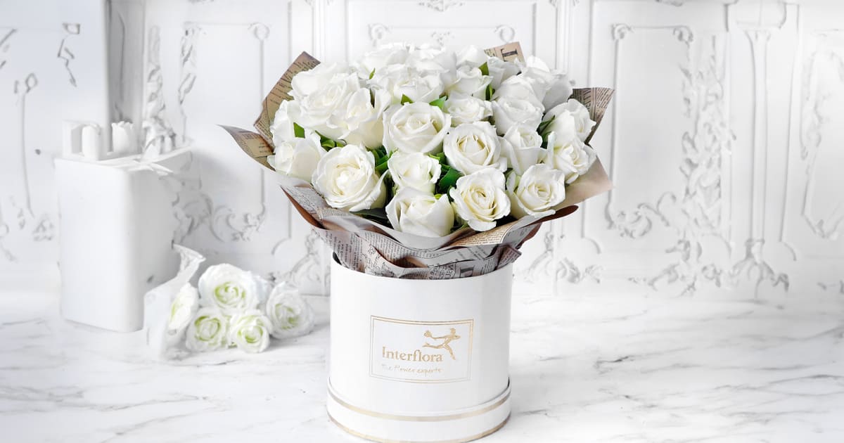 White flower bouquet for sympathy