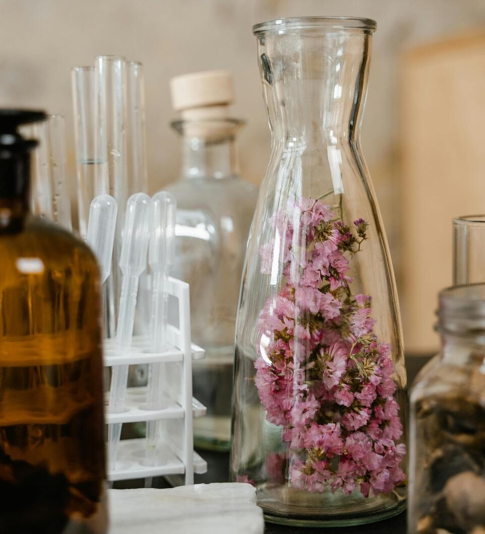 Flower-filled Mason Jar