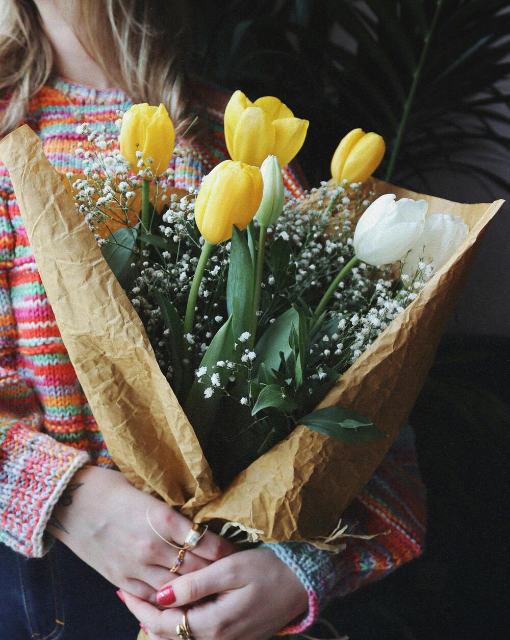 Tulip and Baby’s Breath Flower